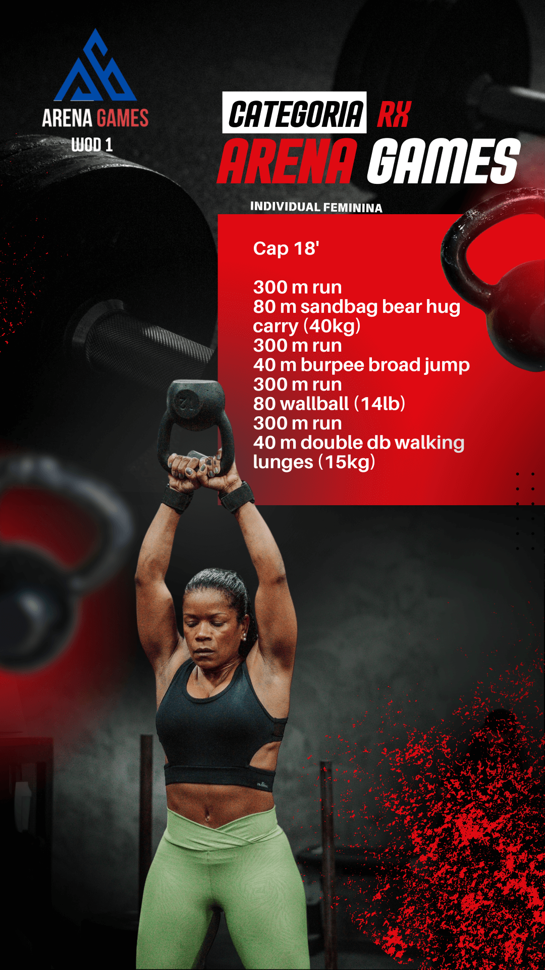 WOD 1 – RX – Individual Feminina