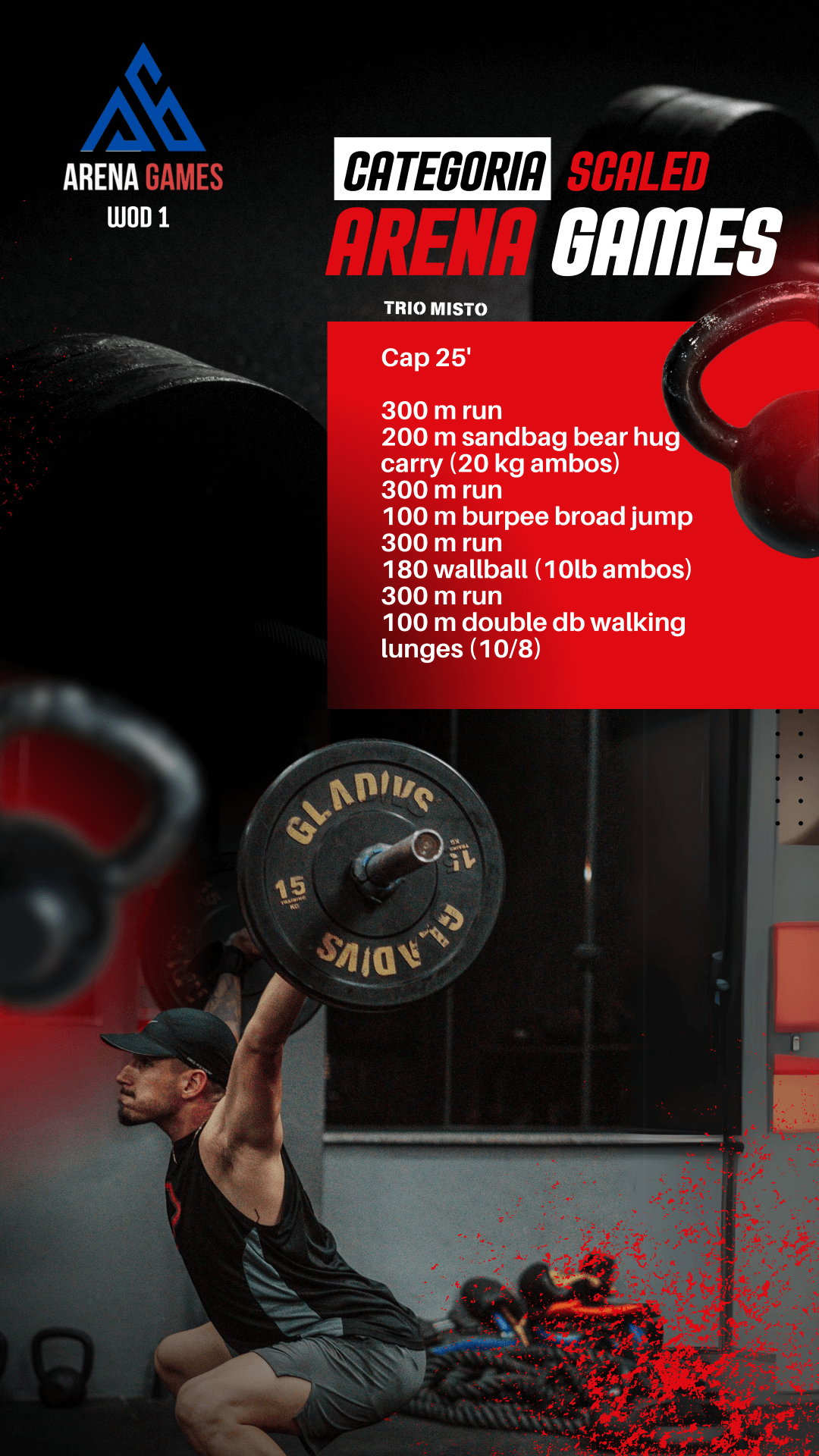 WOD 1 – Scaled – Trio Misto