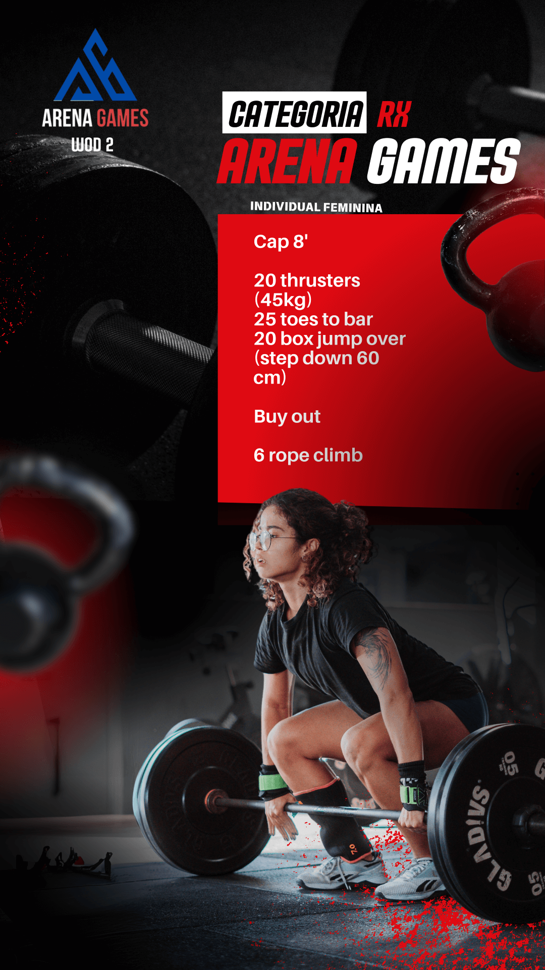 WOD 2 – RX – Individual Feminina