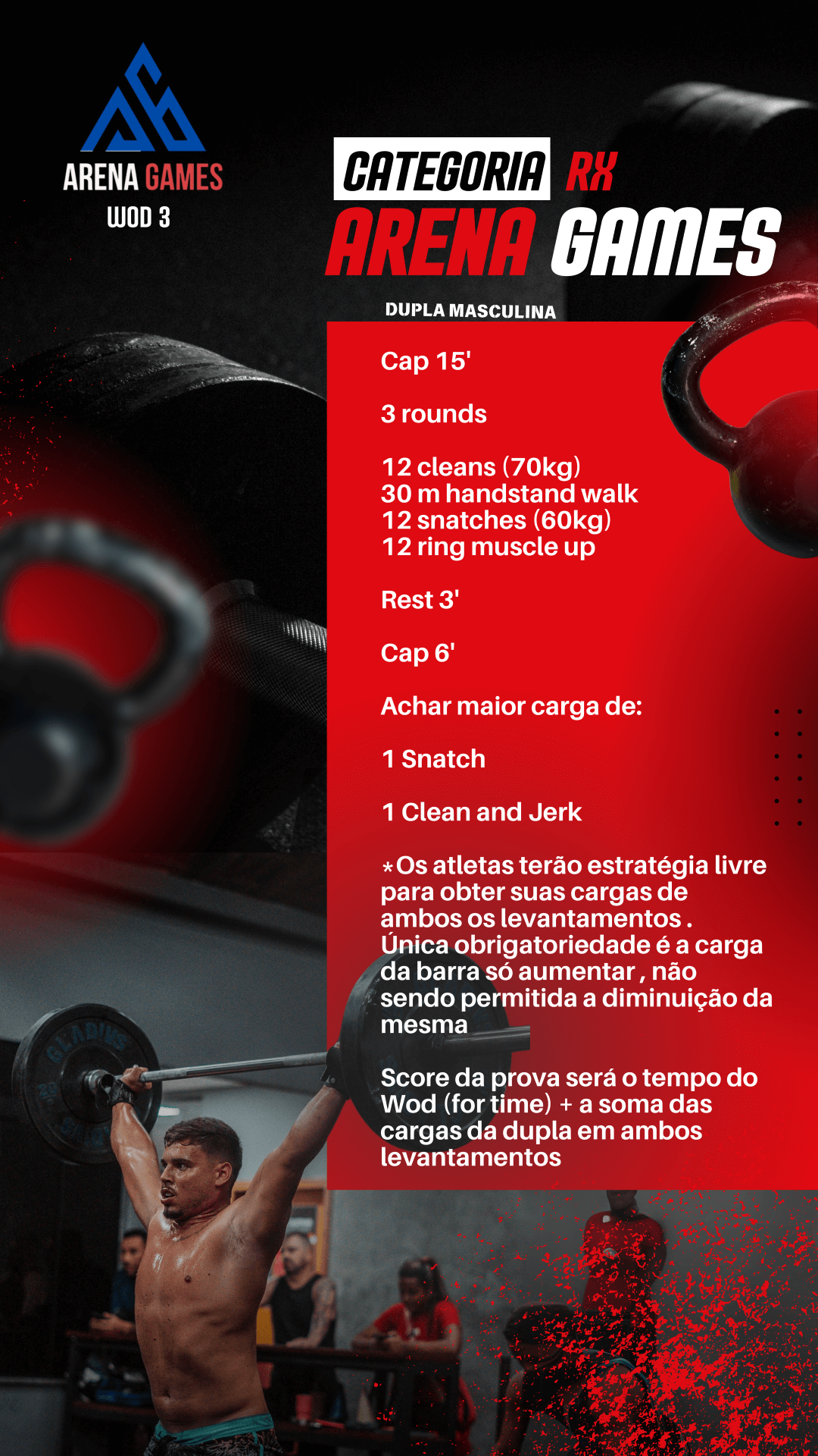 WOD 3 – RX – Dupla Masculina